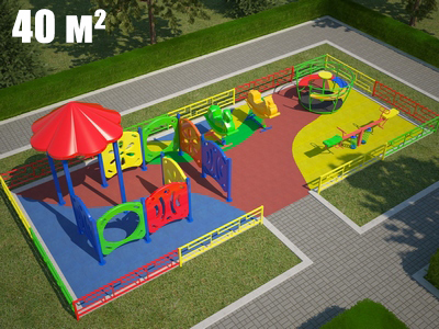 Площадка для детского сада 10х4 Вариант-2